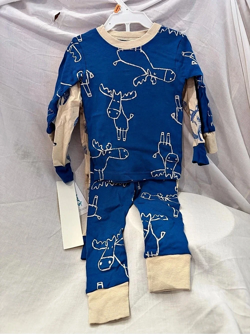 Carter's Baby Pajama Set Blue & Cream NWT /12 months